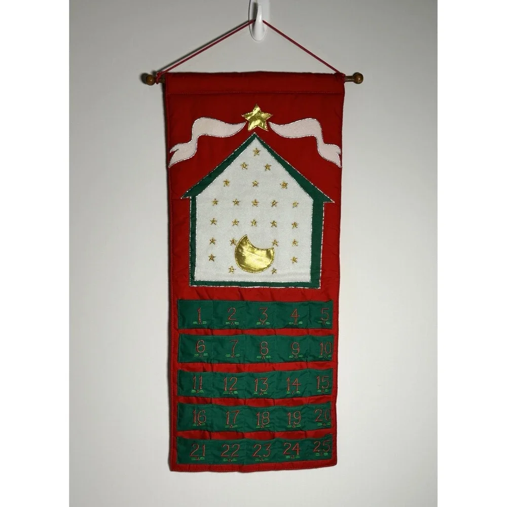 Vtg Countdown to Christmas Plush‎ Advent Calendar MFA Boston MISSING 1 Piece